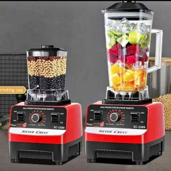 4500W Silver Crest 2L Six-Blade 2-in-1 Juice Blender and Crusher