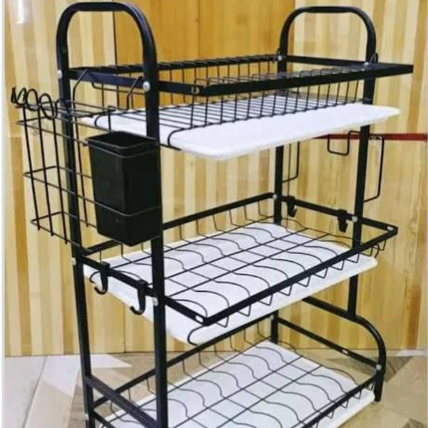 Carbon 3 Tier Dish Rack