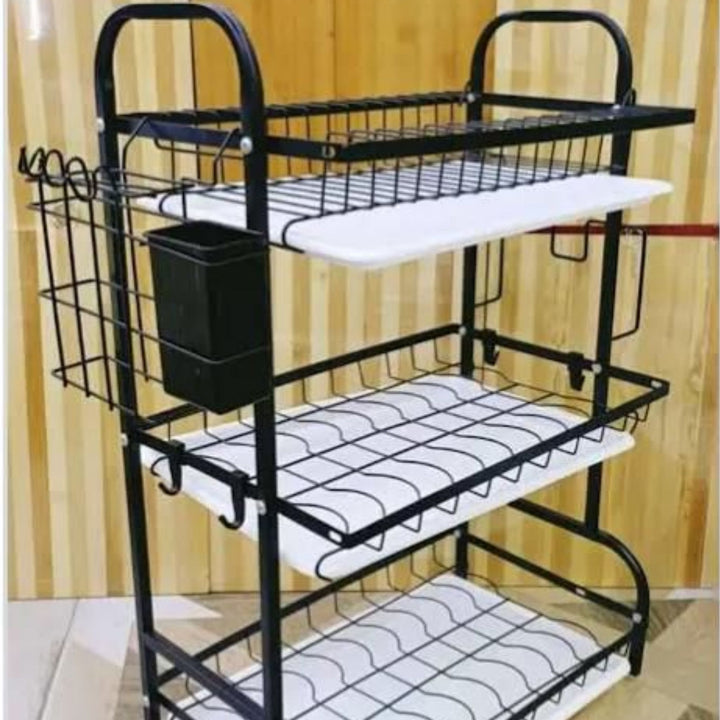 Carbon 3 Tier Dish Rack