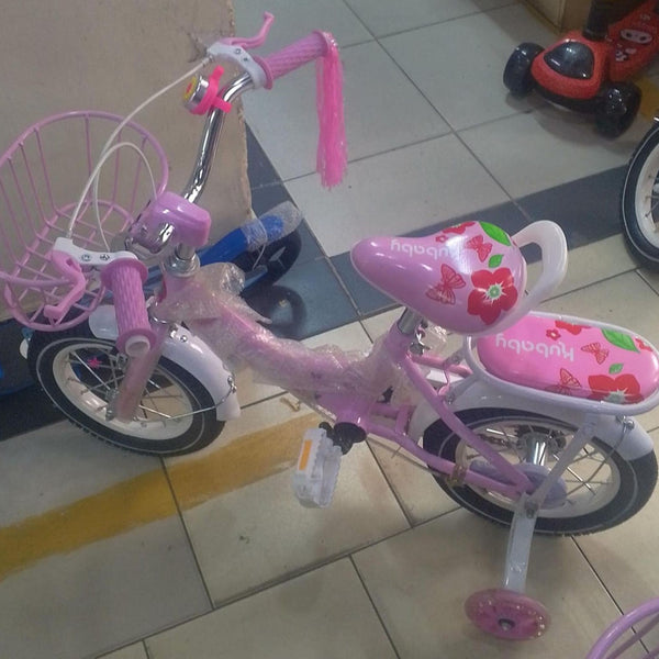 Kids Bike for Girls – Size 12 with Trainer Wheels (Age 2 to 5 Years)