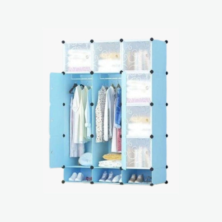 Portable 3 Column Plastic Wardrobes